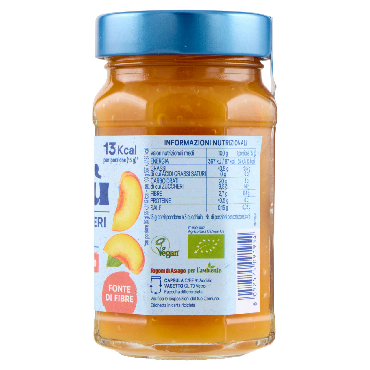 Preparazione senza zuccheri aggiunti alle pesche gialle bio 240 gr - Immagine 51