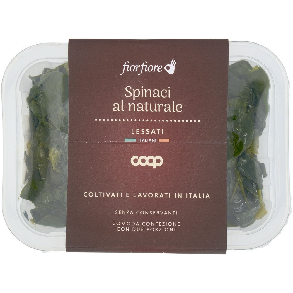 Spinaci al naturale cotti al vapore 2 pz 150 gr - Immagine 01