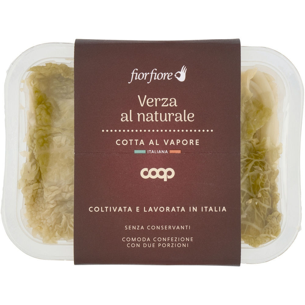Verza al naturale cotta al vapore 2 pz 150 gr - Immagine 01