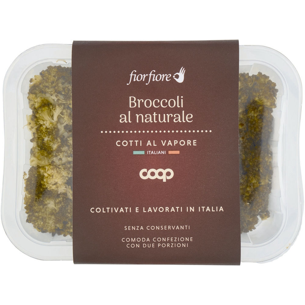 Broccoli al naturale cotti al vapore 2 pz 150 gr - Immagine 01