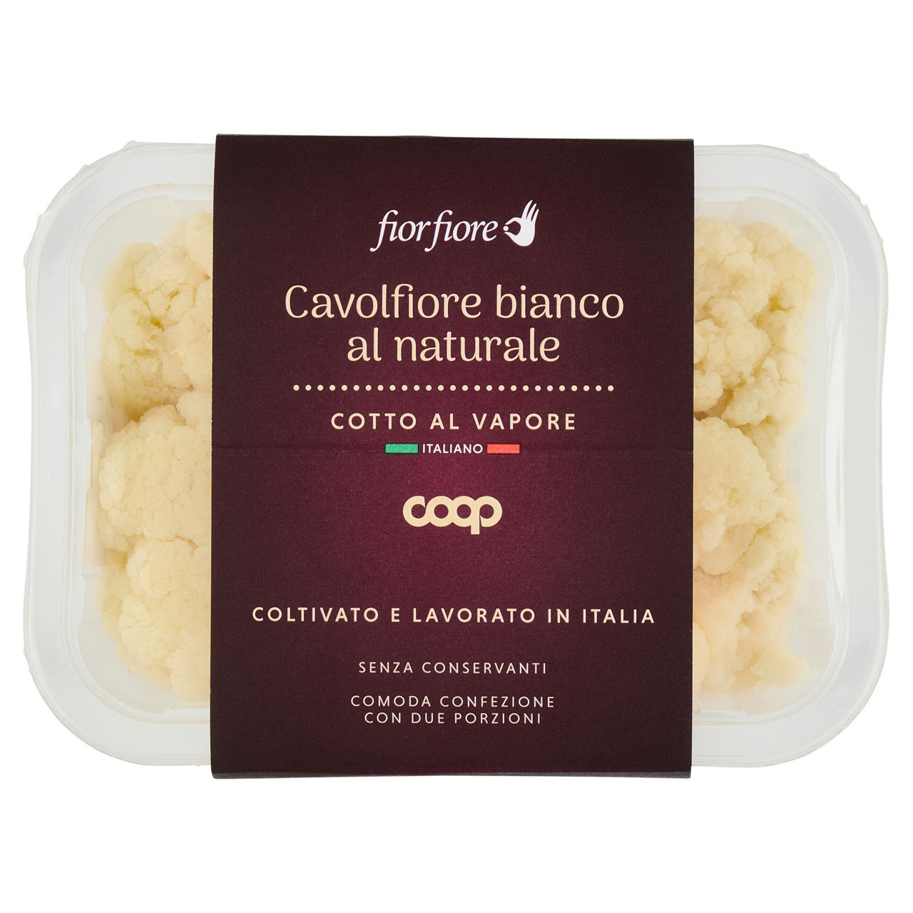 Cavolfiore bianco al naturale cotto al vapore 2 pz 150 gr - Immagine 01