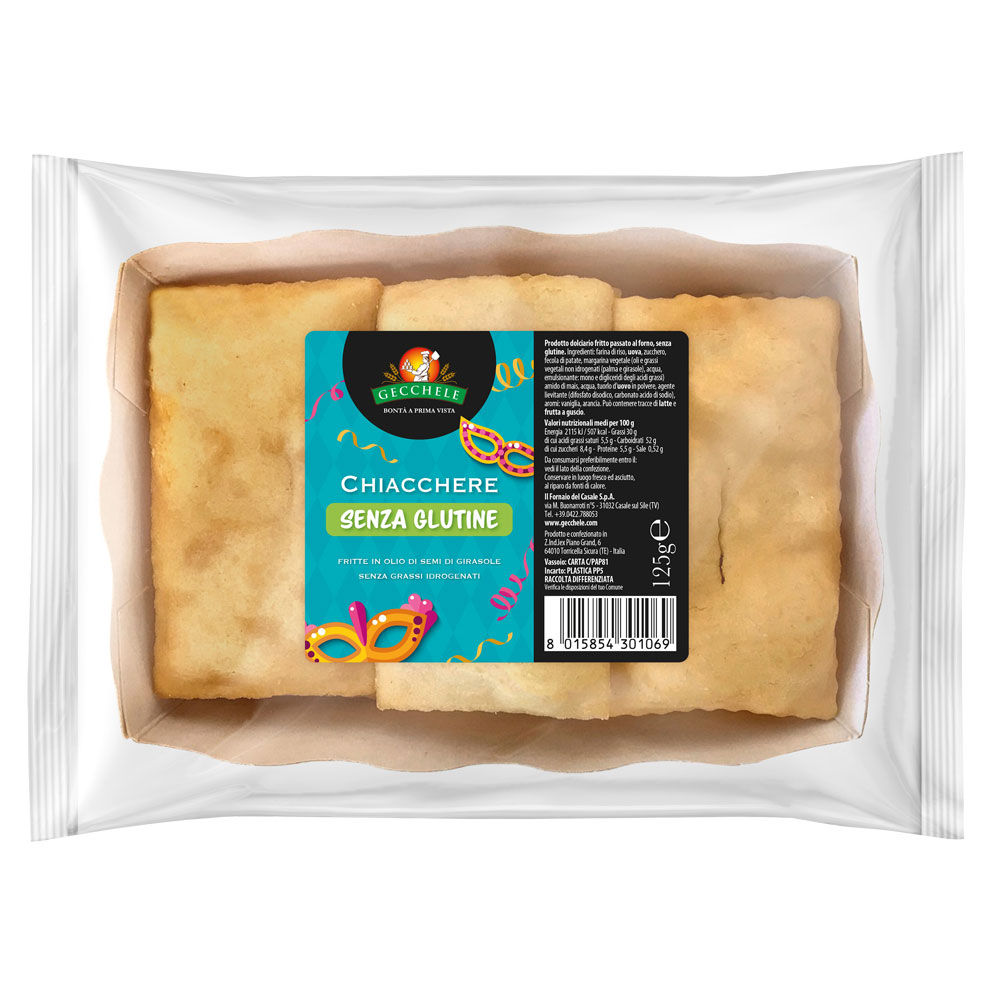 Chiacchere senza glutine 125 gr - Immagine 01