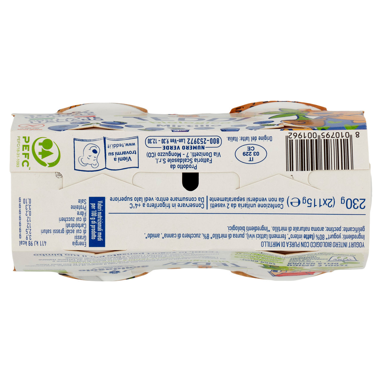 Yogurt intero bio al mirtillo pz da 115 gr - Immagine 41