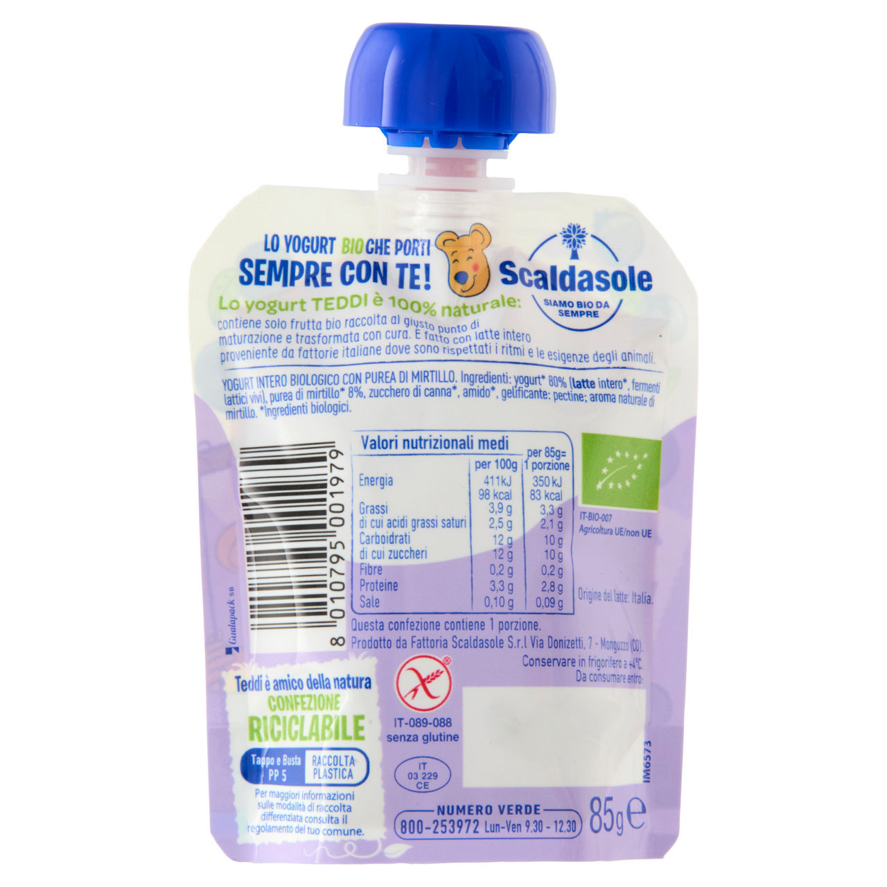 Yogurt da bere bio al mirtillo 85 gr - Immagine 31