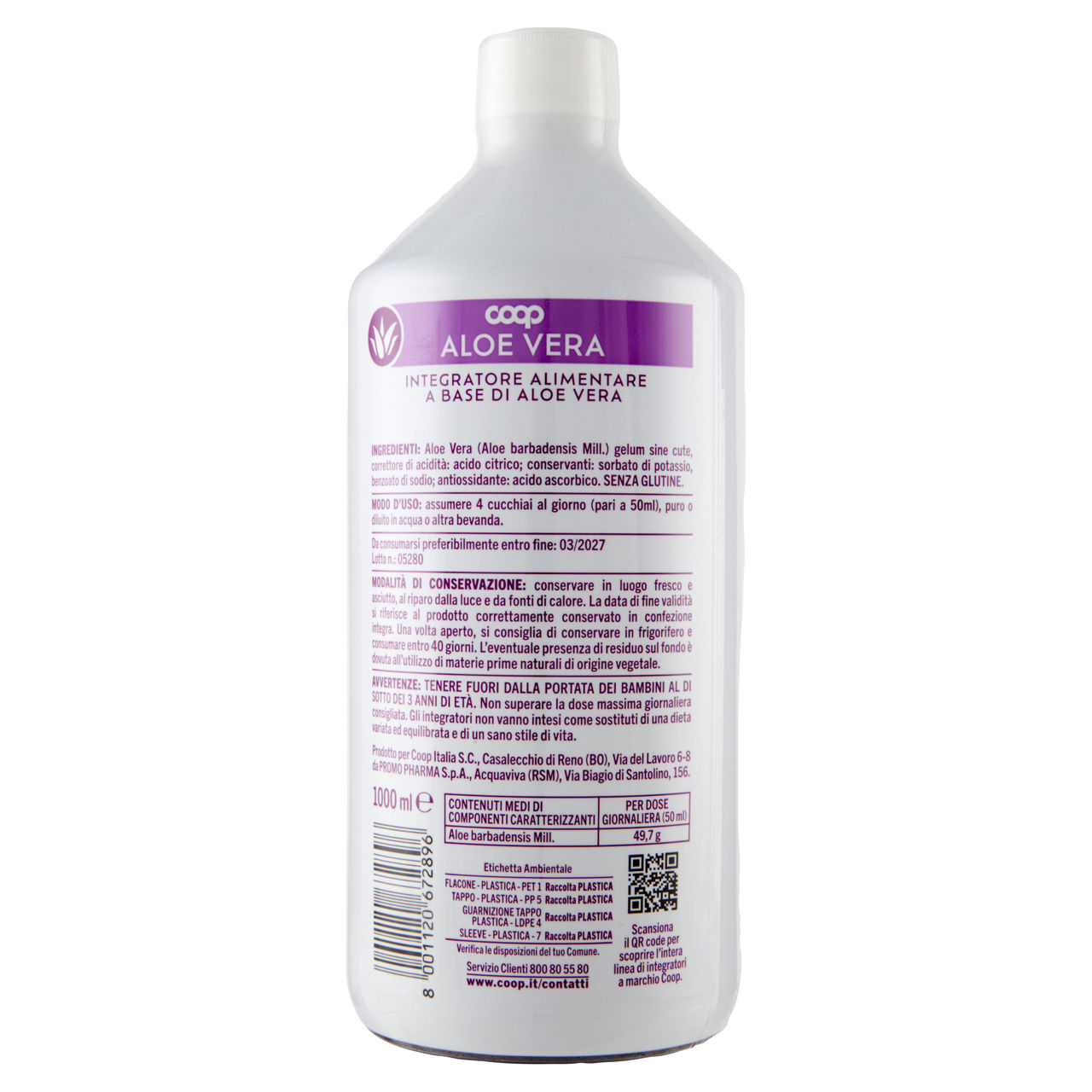 Integratore  aloe vera coop 1000ml - Immagine 51