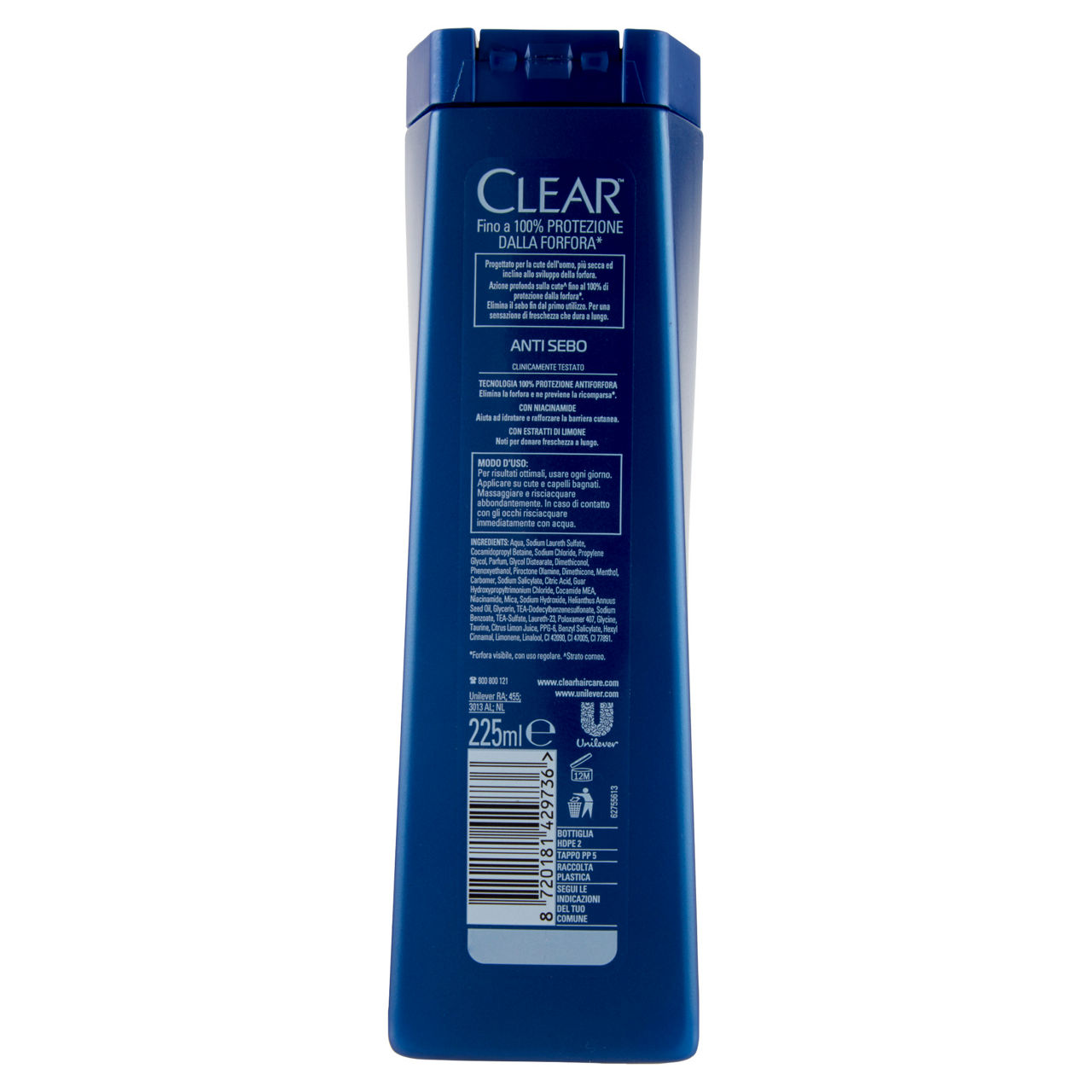 Shampoo antiforfora uomo anti sebo 225 ml - Immagine 51