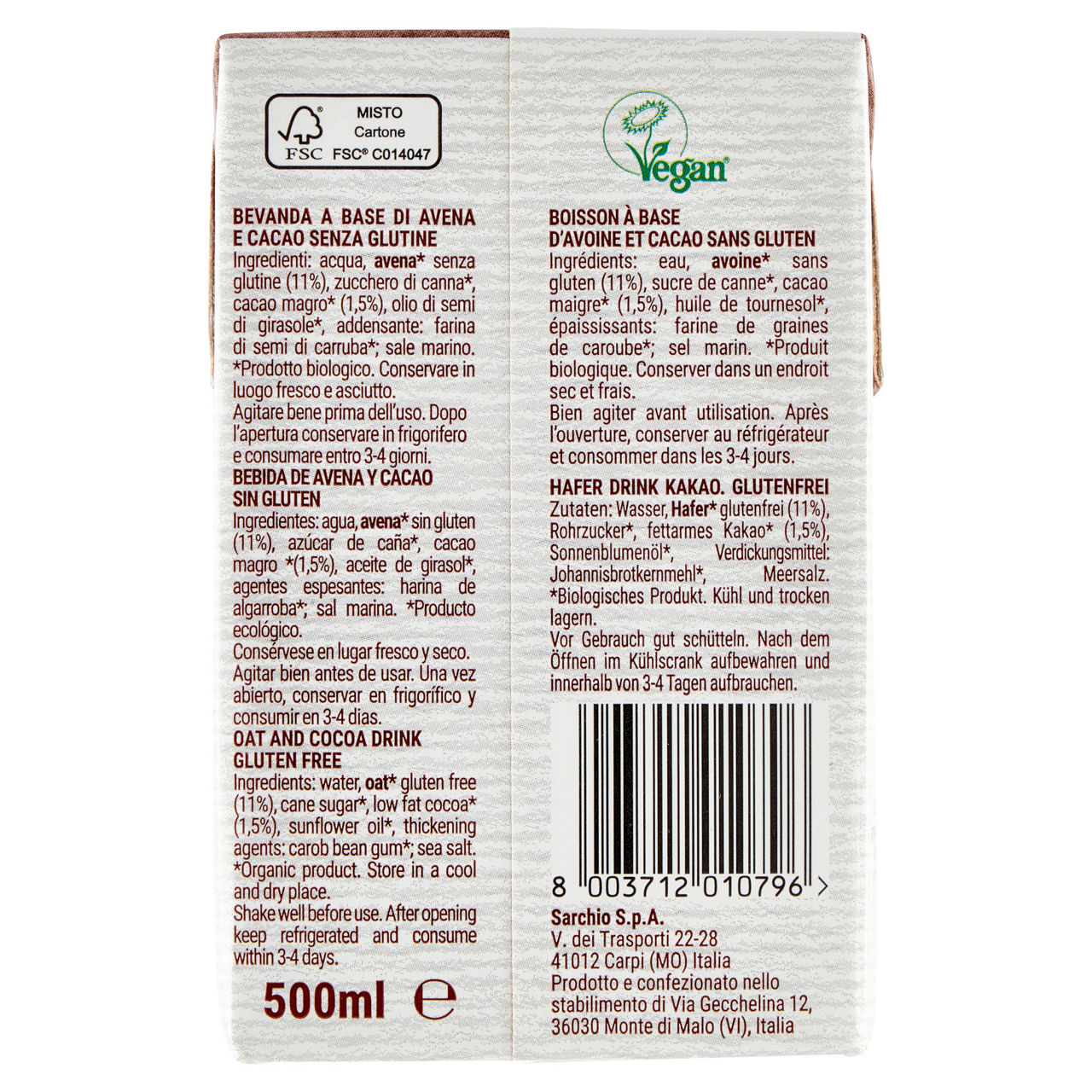 Bevanda d'avena e cacao bio 500 ml - Immagine 31
