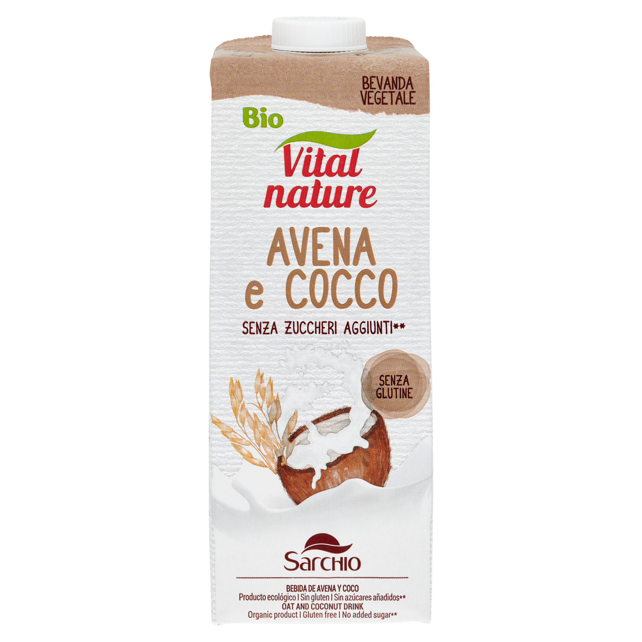 Bevanda d'avena e cocco bio senza zuccheri aggiunti 1 lt - Immagine 01