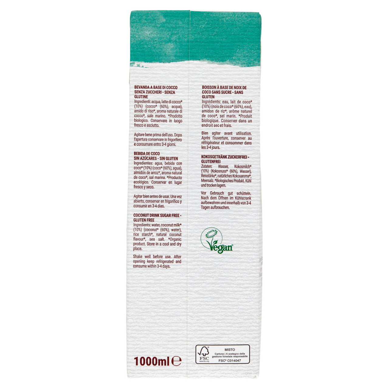 Bevanda di cocco bio zero zuccheri 1 lt - Immagine 11