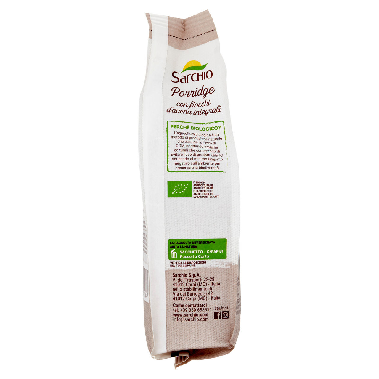 Porridge ai fiocchi d'avena integrali bio 300 gr - Immagine 41