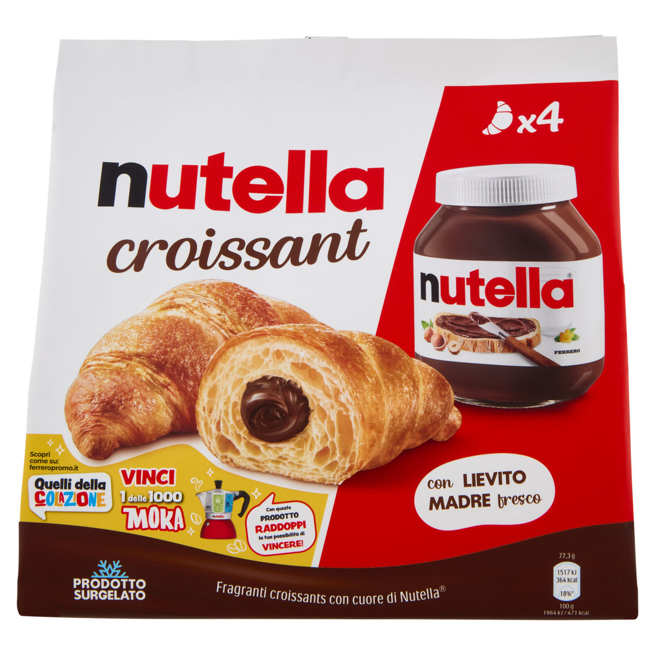 Croissant farciti alla Nutella 340 gr