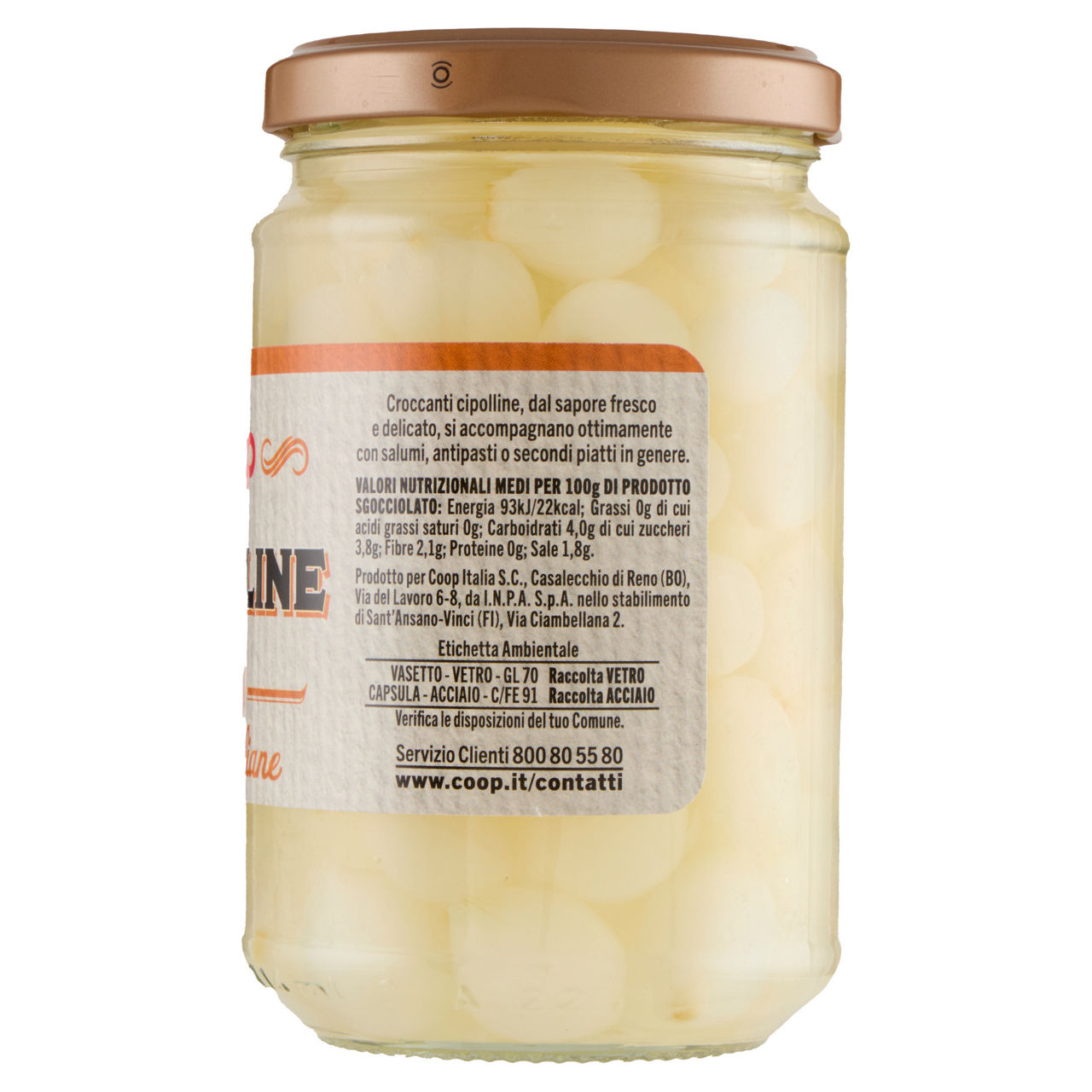 Cipolline in aceto di vino vaso vetro coop g 290 sgocc g 180 - Immagine 41