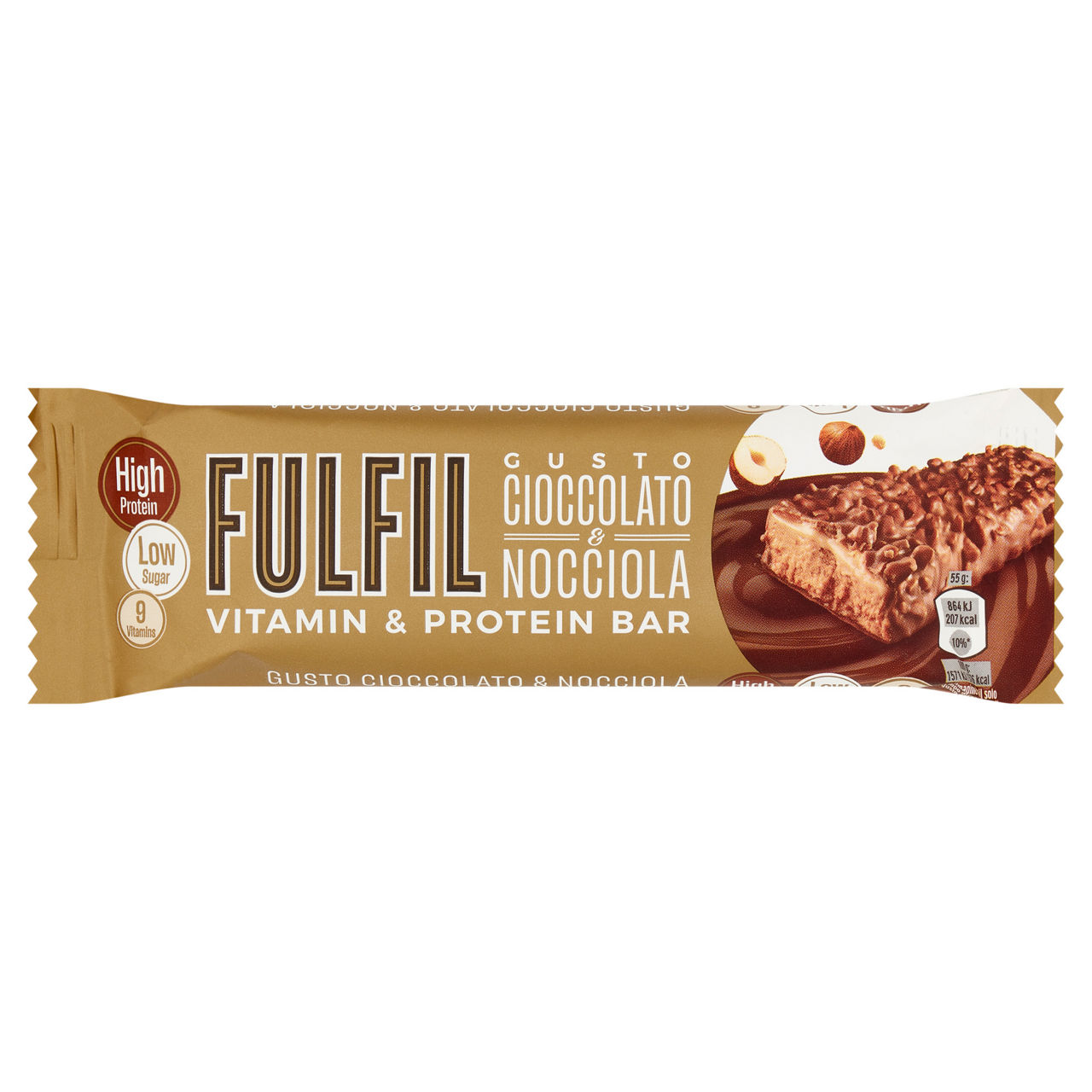 Barretta proteica cioccolato e nocciole 55 gr