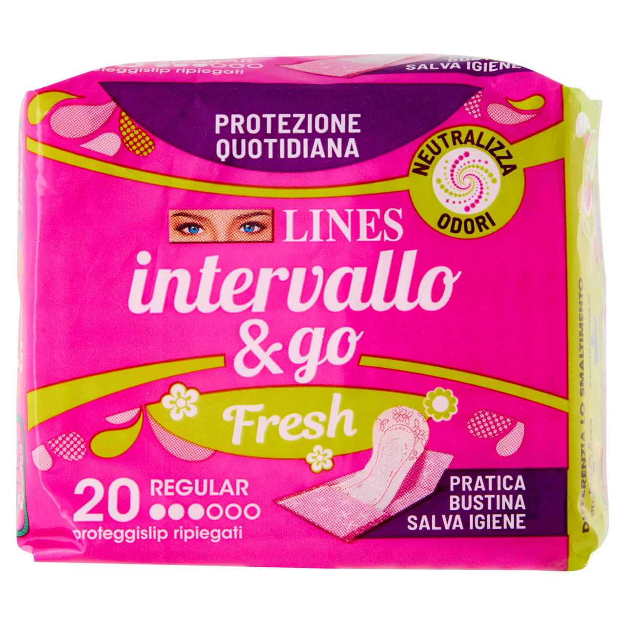 Salvaslip regular ripiegato 20 pz