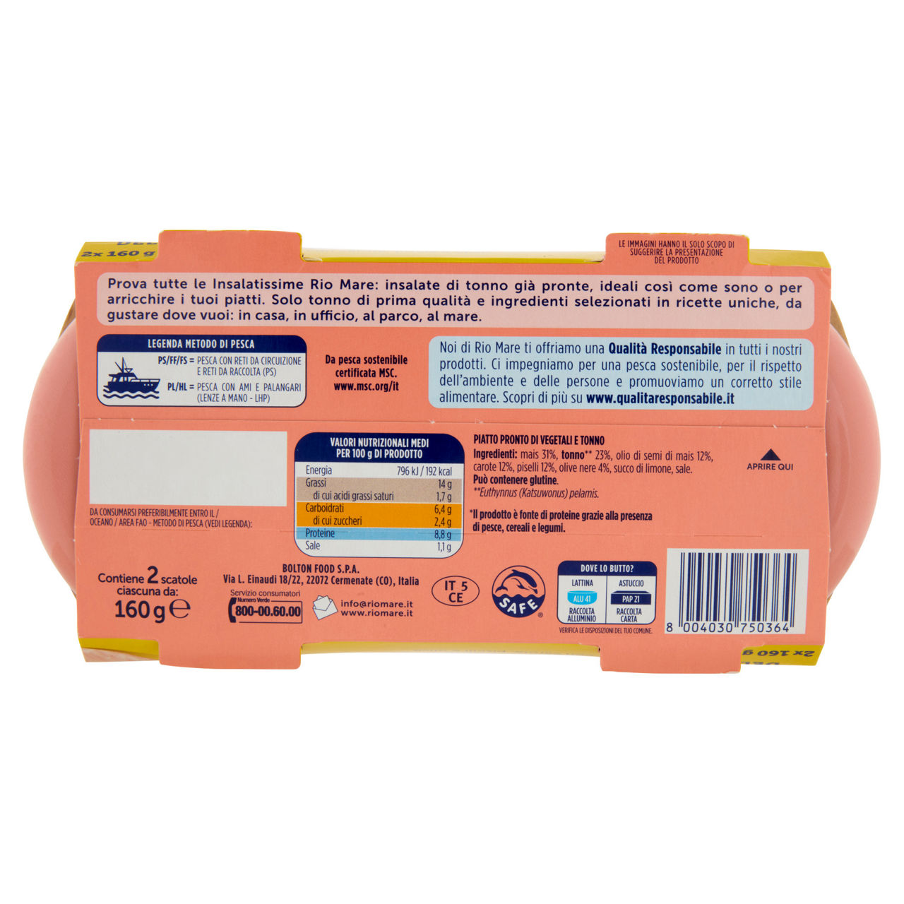 Insalata di tonno delizia di mais 2 pz x 160 gr - Immagine 11