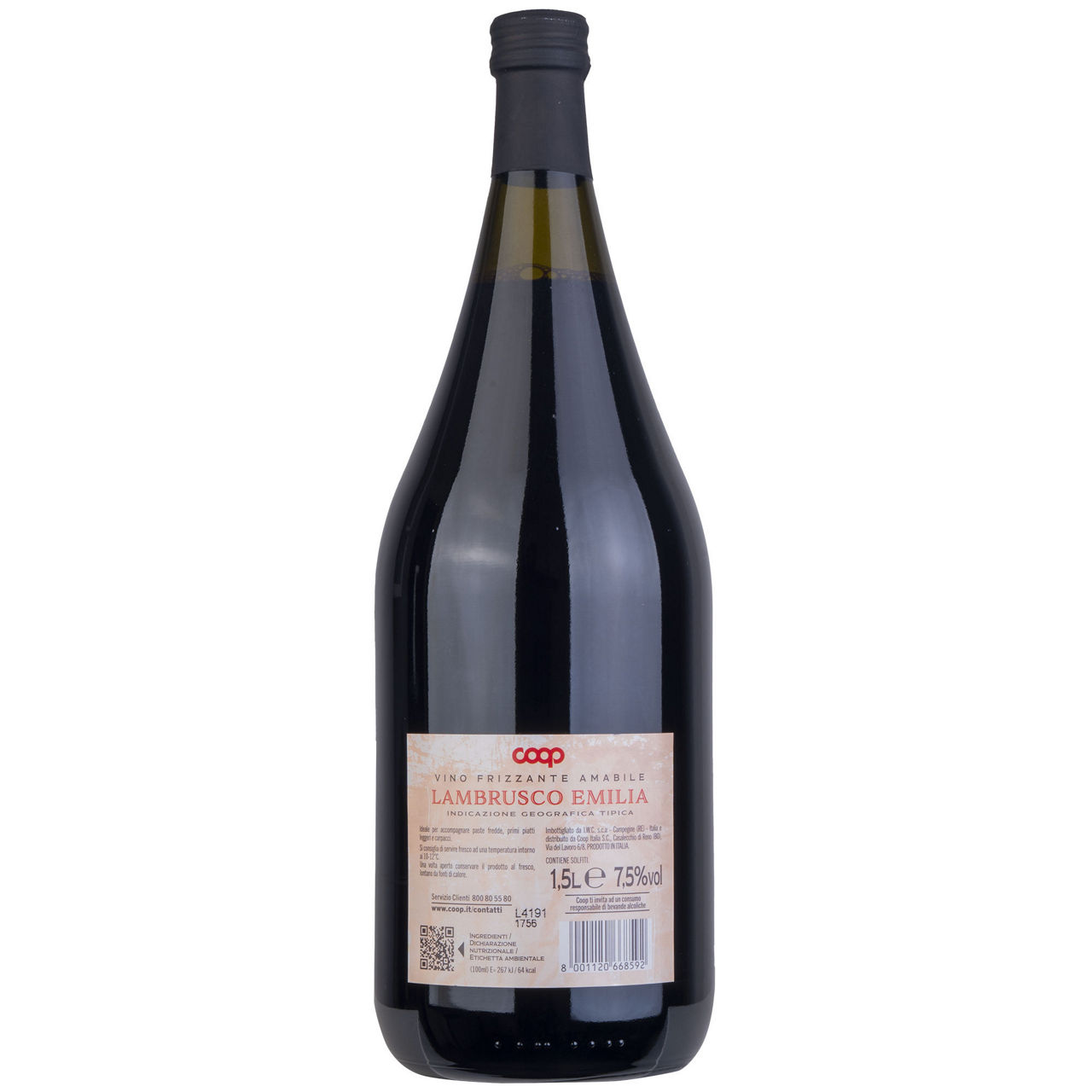 Vino rosso frizzante Lambrusco Emilia IGT amabile 1,5 lt - Immagine 11