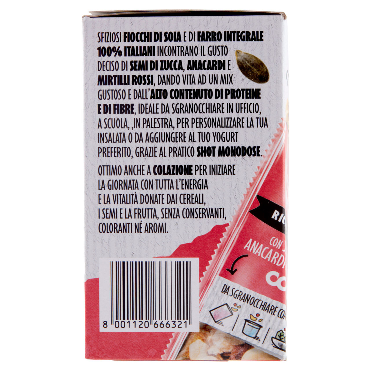 Cereali mix con semi zucca,anacardi e mirtilli rossi coop pz 6 g 180 - Immagine 21