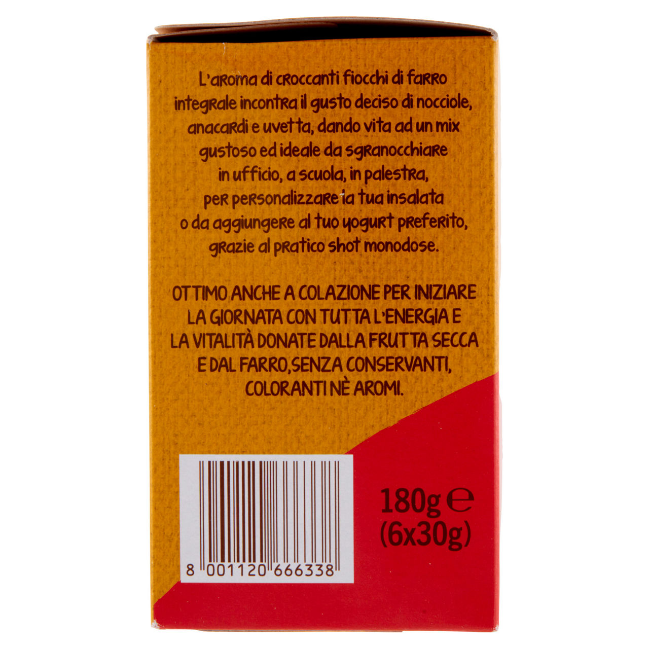 Cereali mix farro integrale, nocciole, anacardi e uvetta coop benesì pz 6 g 180 - Immagine 11