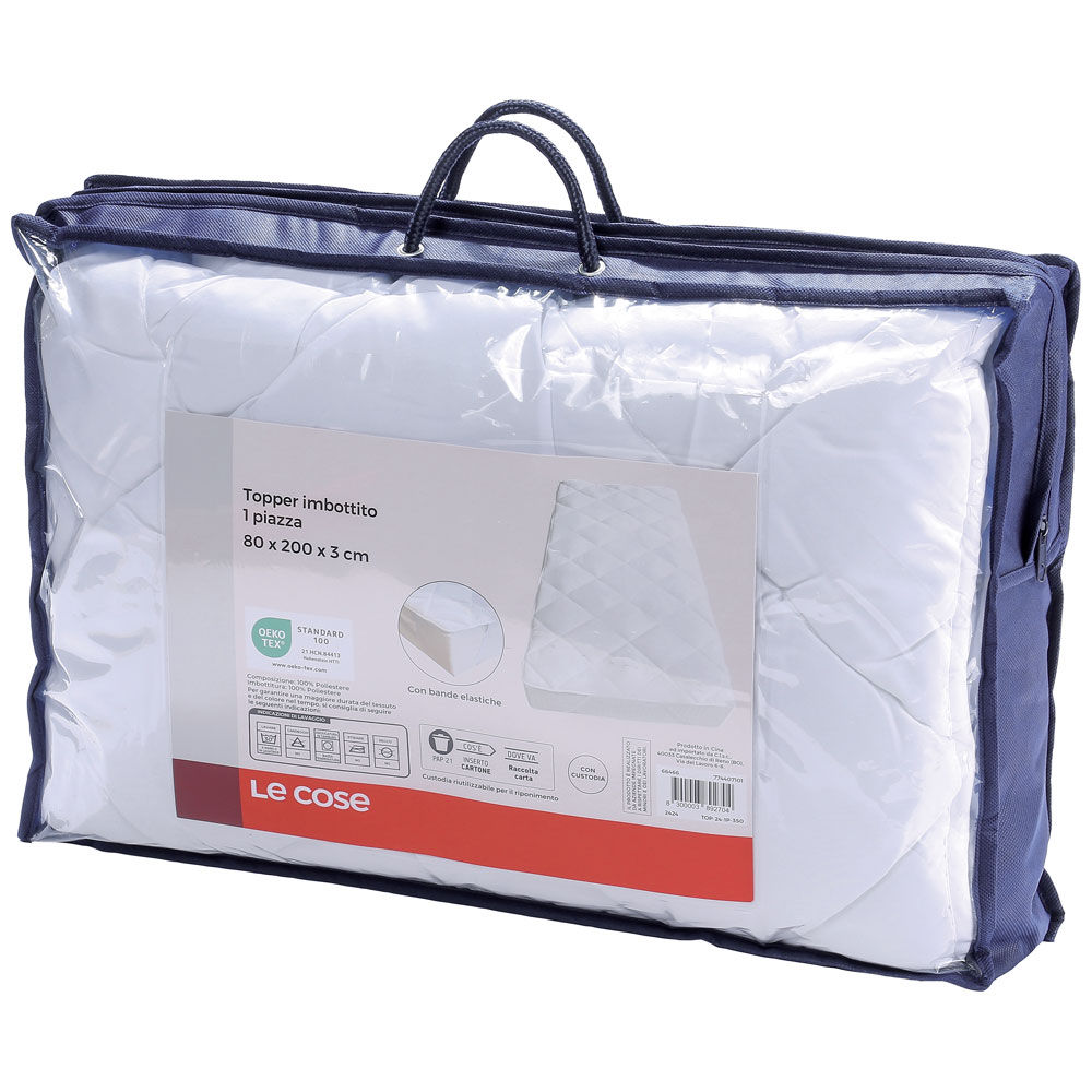 Topper imbottito in poliestere 350 gsm 1 piazza - Immagine 11