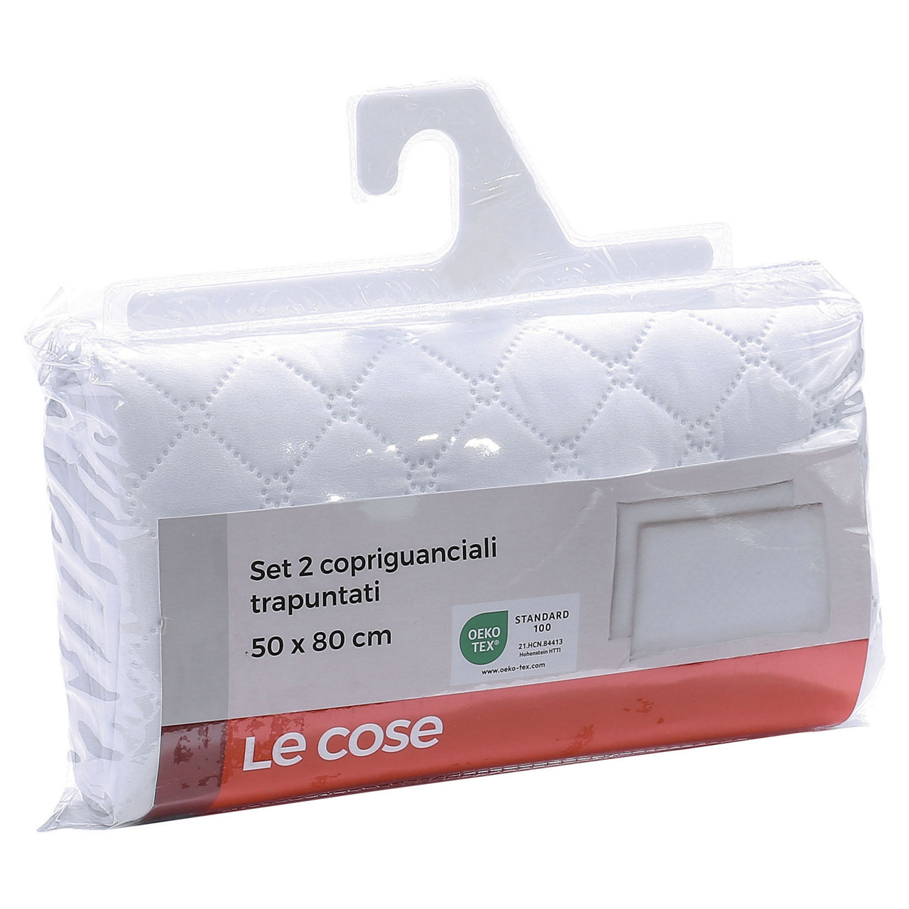 Copriguanciali in microfibra trapuntati 50x80 2 pz 