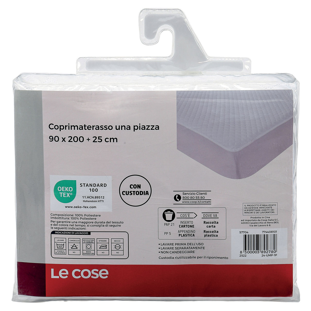 Coprimaterasso 1p microf.trap. mis.90x200 - Immagine 11