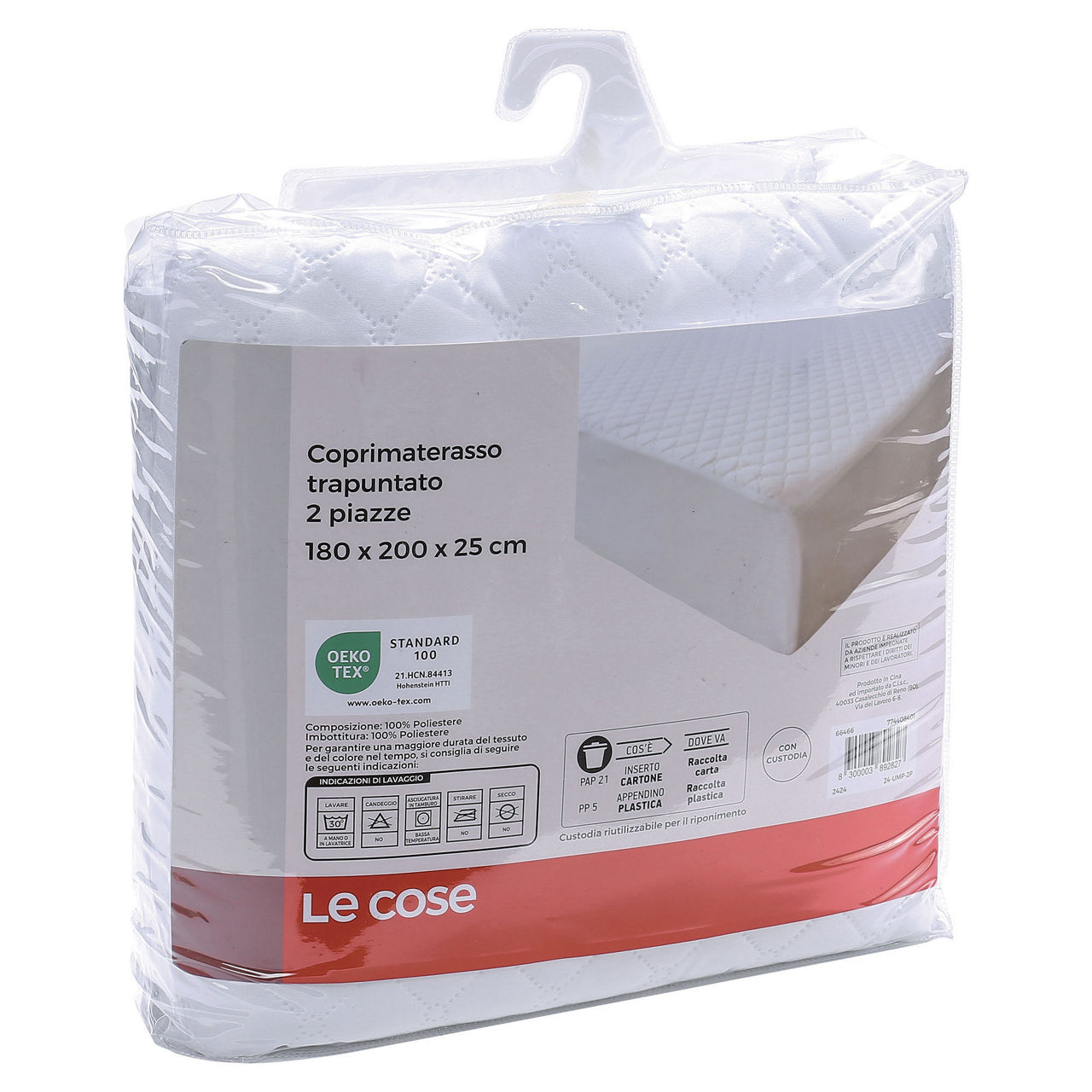 Coprimaterasso 2p microf.trap. mis.180x200