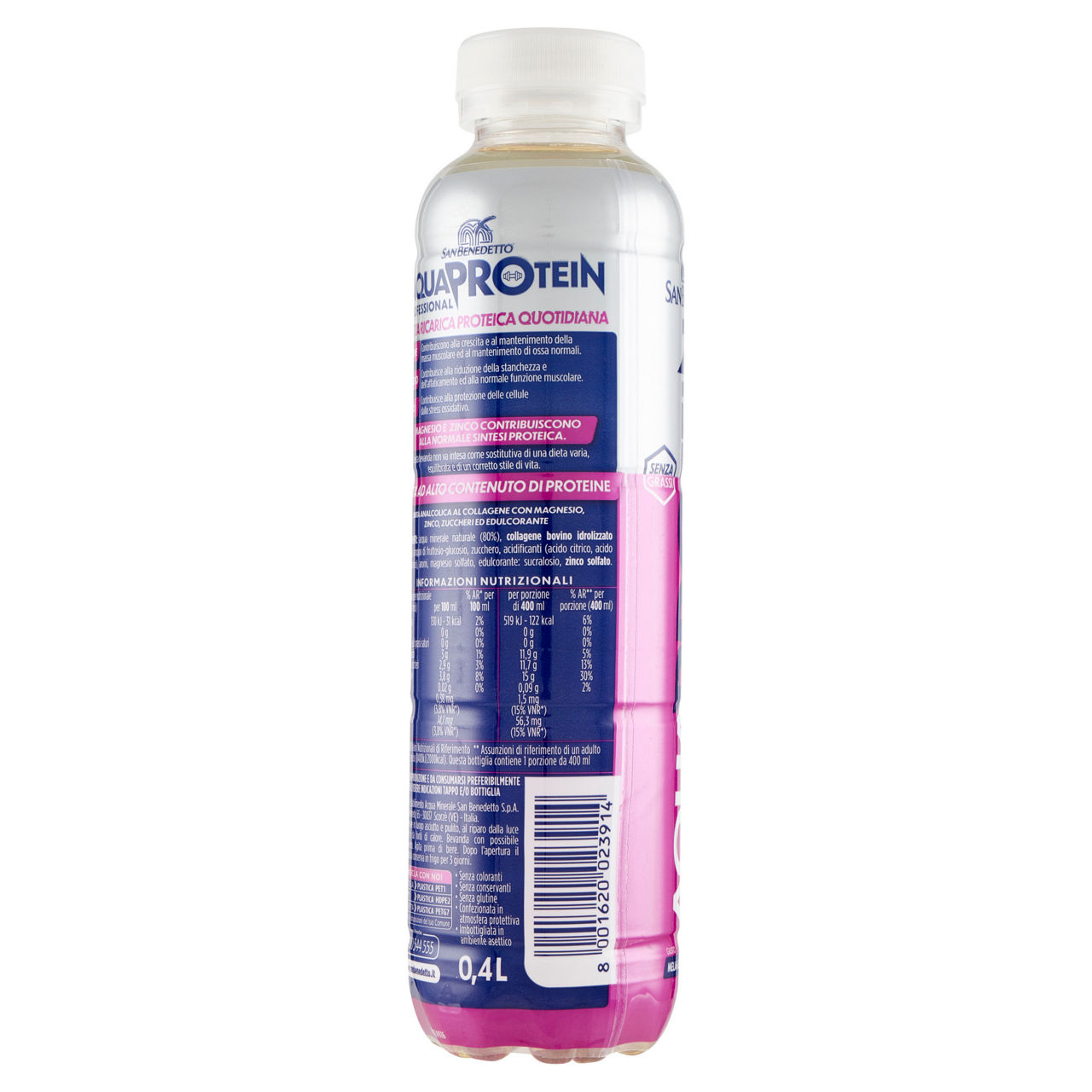 Aquaprotein zinco magnesio san benedetto pet ml 400 - Immagine 51
