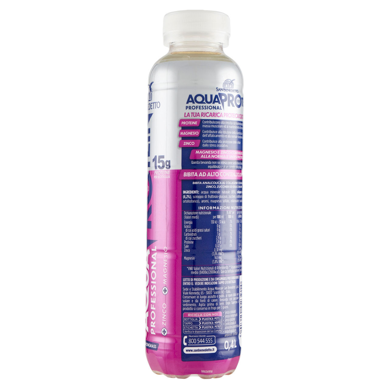 Aquaprotein zinco magnesio san benedetto pet ml 400 - Immagine 31