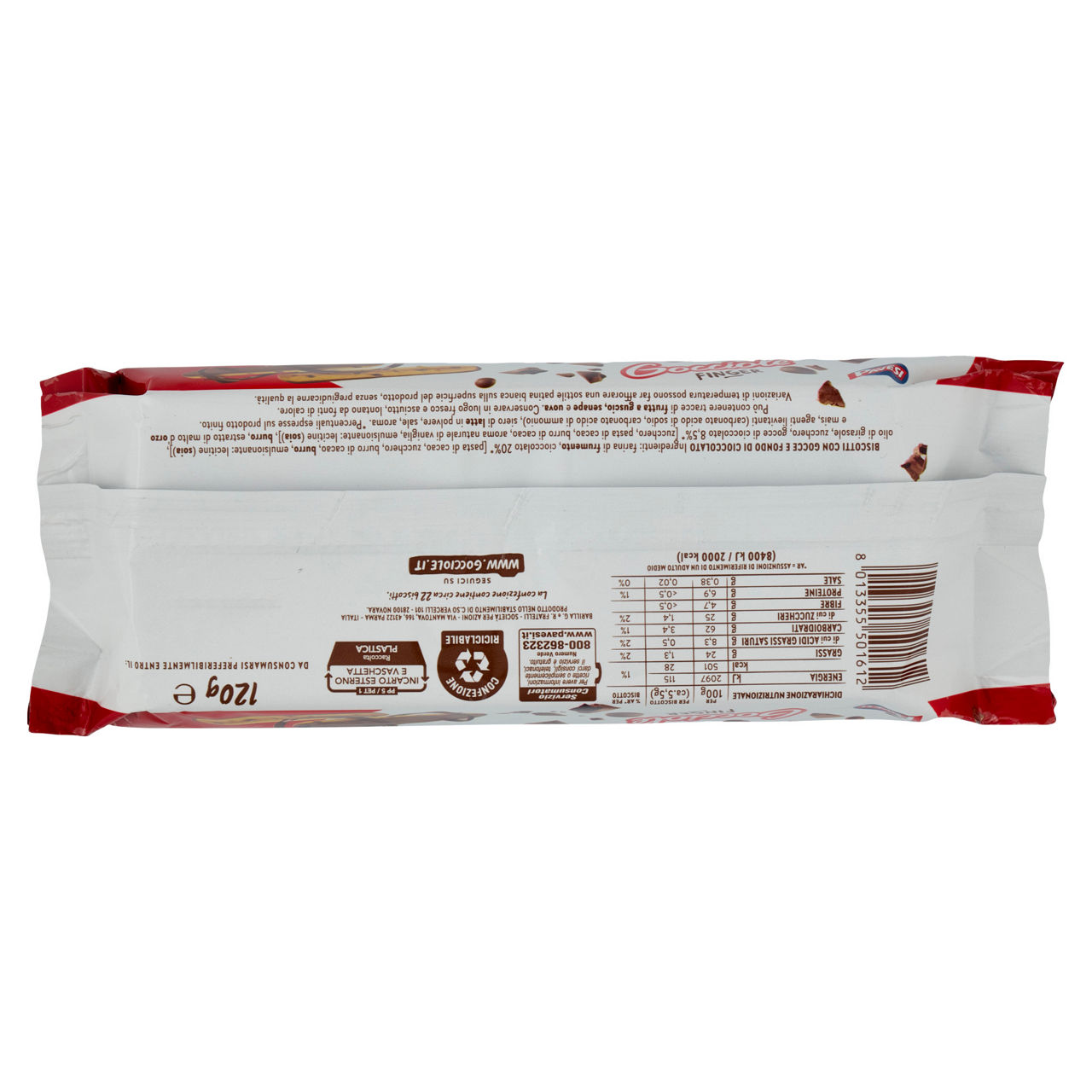 Biscotti frollini finger con gocce e fondo di cioccolato 120 gr - Immagine 41