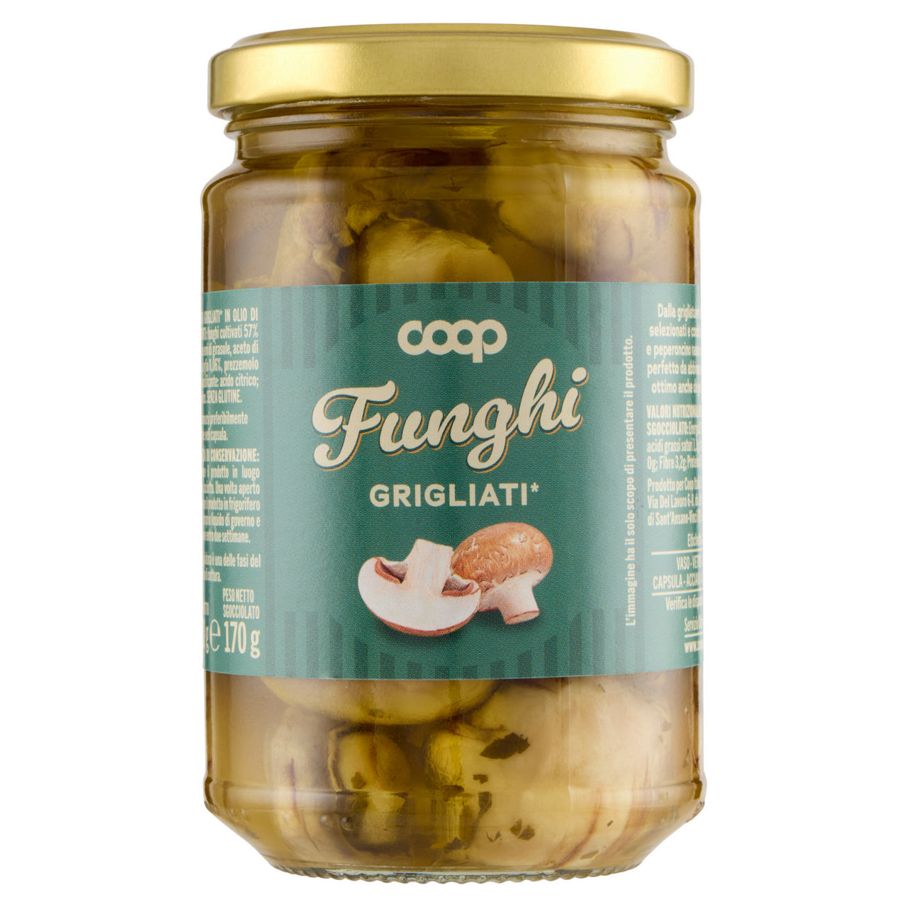 Funghi grigliati in olio di semi di girasole 280 gr