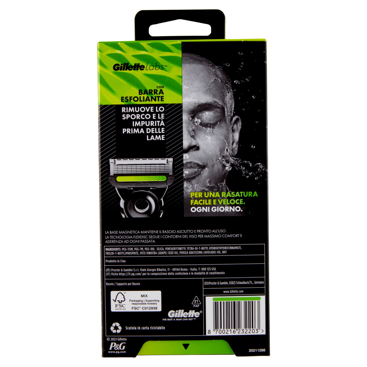 Rasoio gillette labs 1up silver pz.1 - Immagine 21