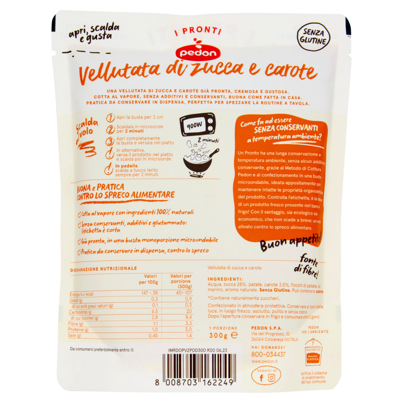 Vellutata di zucca e carote 300 gr - Immagine 21