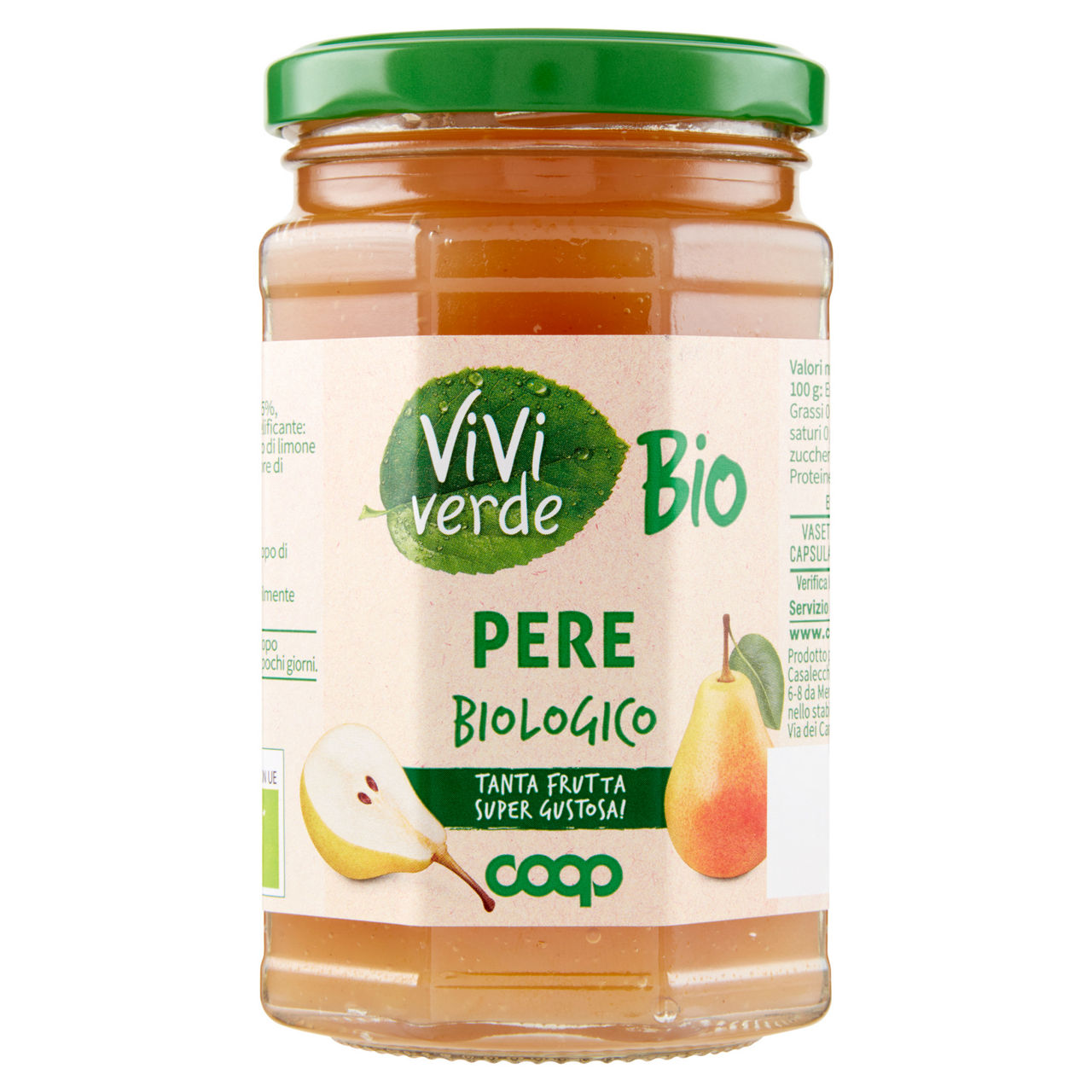 Preparato di pere bio vivi verde coop vaso vetro g 330 - Immagine 01