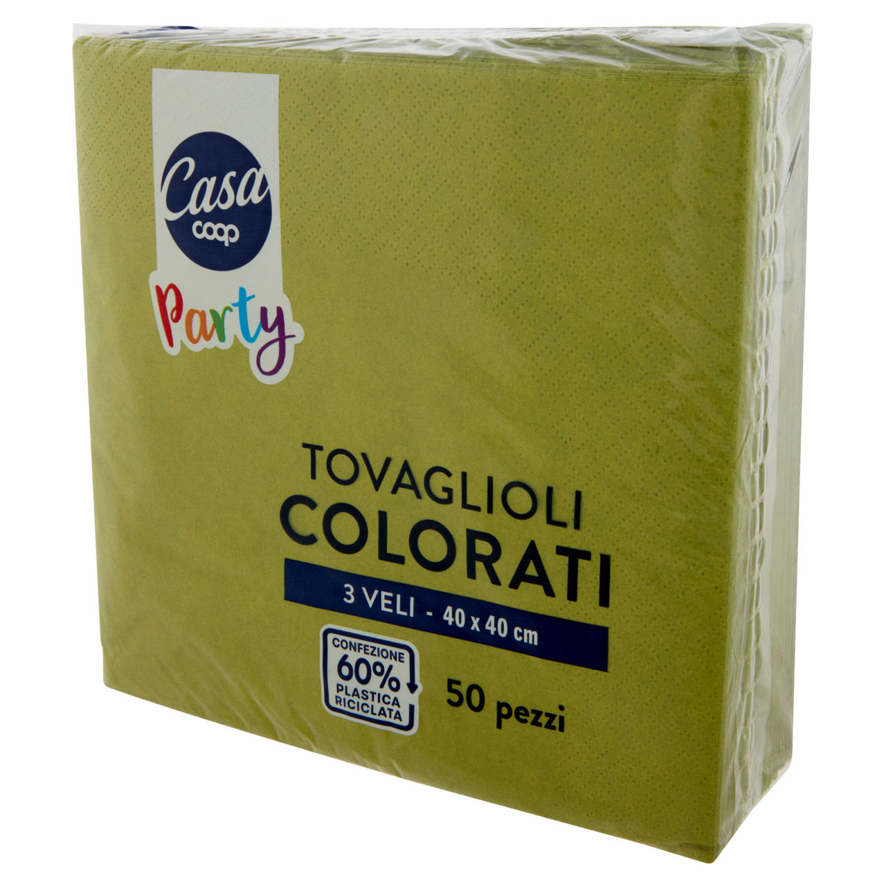 Tovaglioli colorati coop casa 3v 40x40 verdi fsc pz.50 - Immagine 21