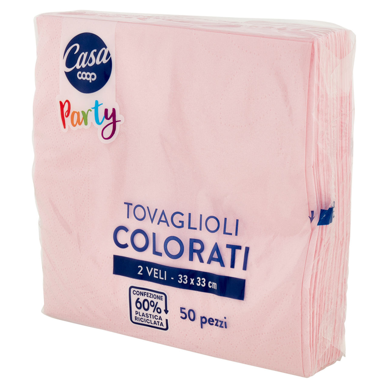 Tovaglioli colorati 2 veli 33x33 cm rosa 50 pz - Immagine 51