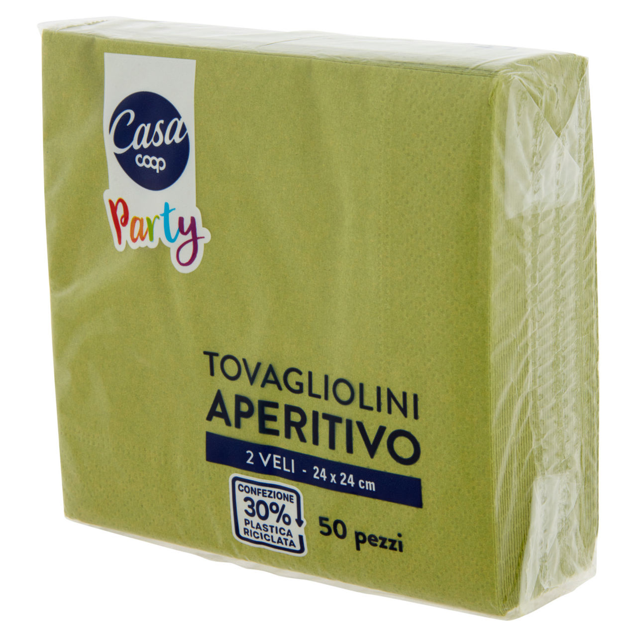 Tovagliolini aperitivo coop casa 2 veli verde 24x24cm fsc pz. 50 - Immagine 51