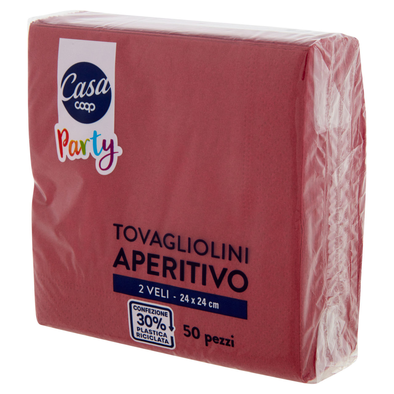 Tovagliolini aperitivo coop casa 2 veli bordeaux 24x24cm fsc pz. 50 - Immagine 21