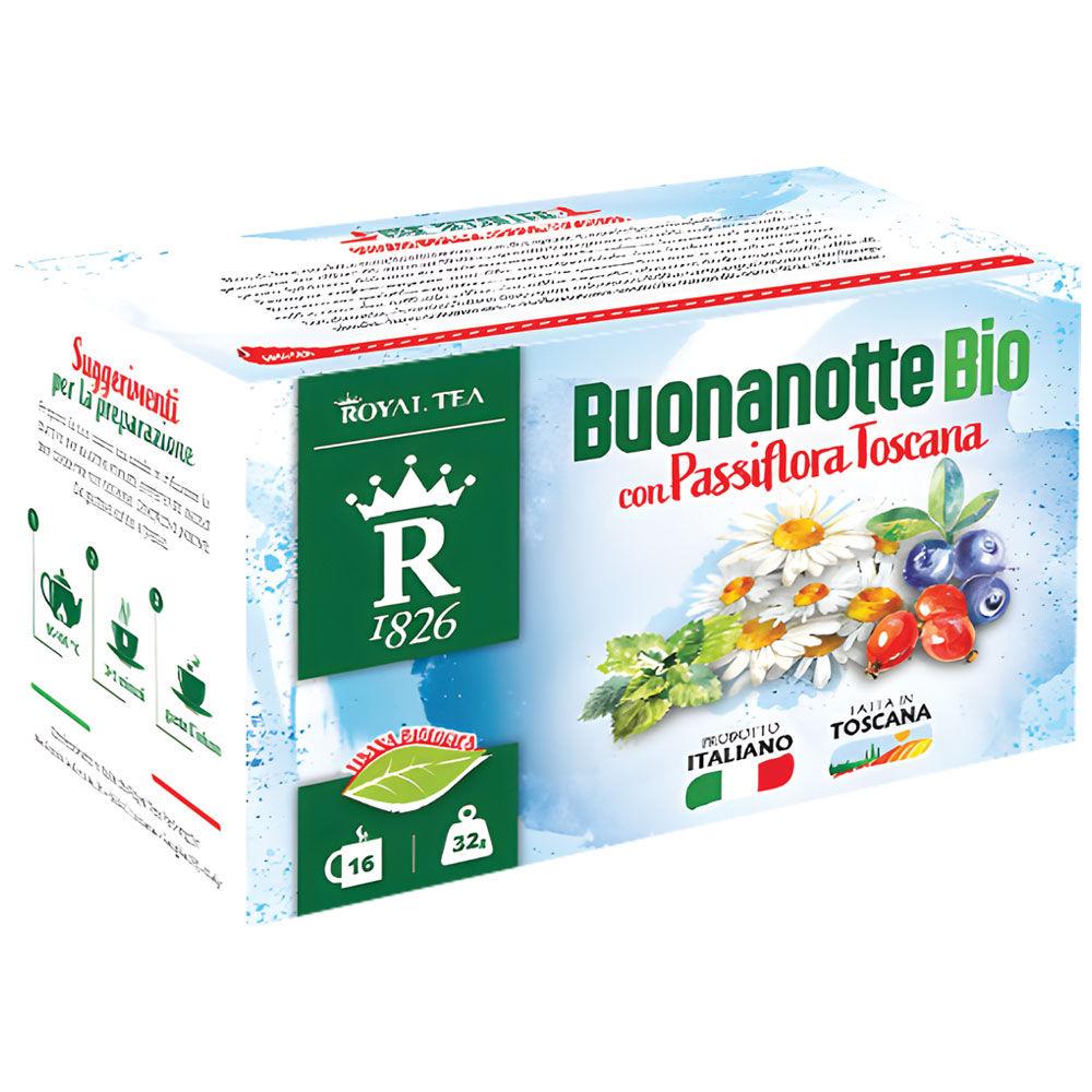 Tisana buonanotte bio con passiflora Toscana 16 filtri - Immagine 01