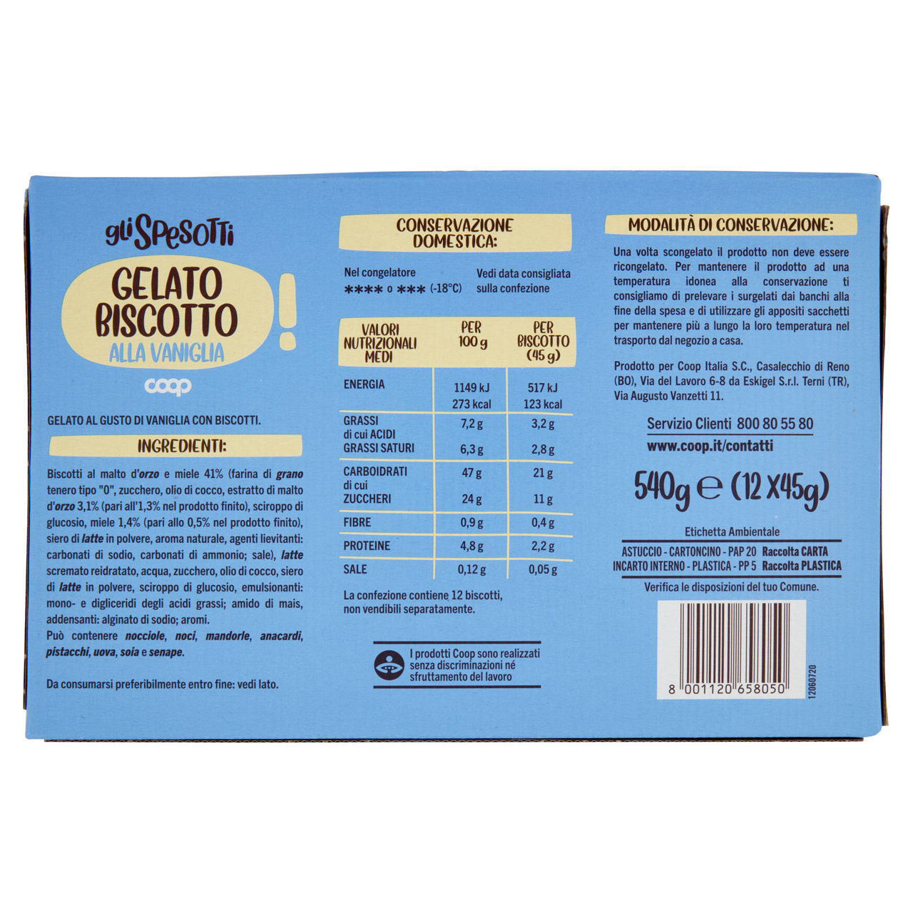 Biscotto gelato alla vaniglia 12 pz 540 gr - Immagine 11