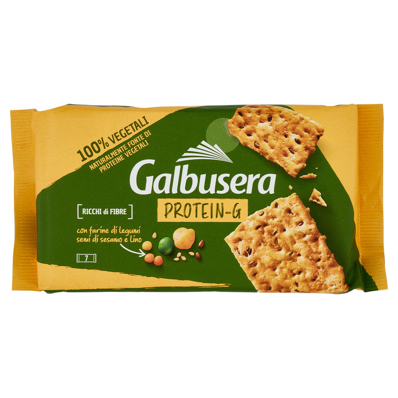 Crackers con farina di legumi e con semi di sesamo e lino 280 gr - Immagine 01