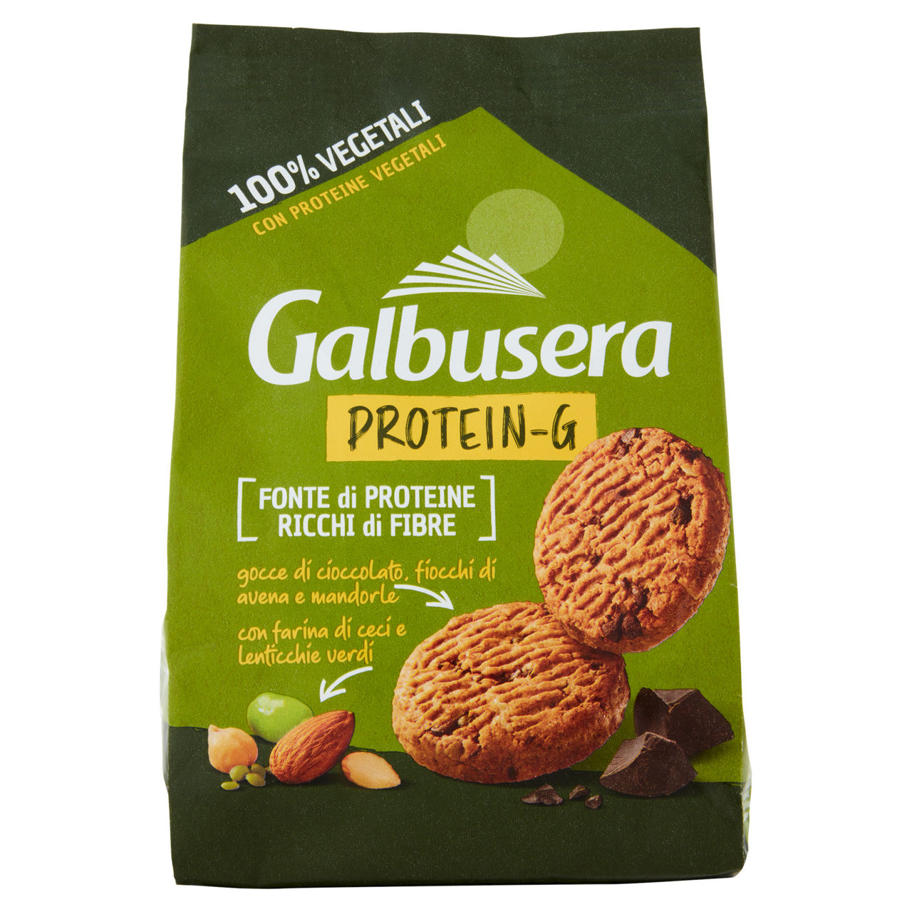 Biscotti frollini integrali con cioccolato e legumi 280 gr - Immagine 01