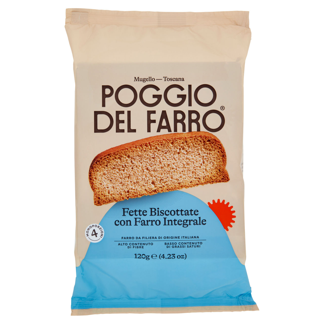 Fette biscottate di farro integrale 120 gr - Immagine 01