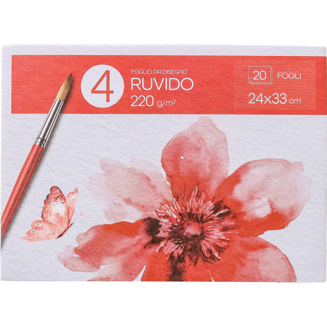 Album da disegno con angoli f4 24x33 220 gr 20 fogli ruvidi - Immagine 01
