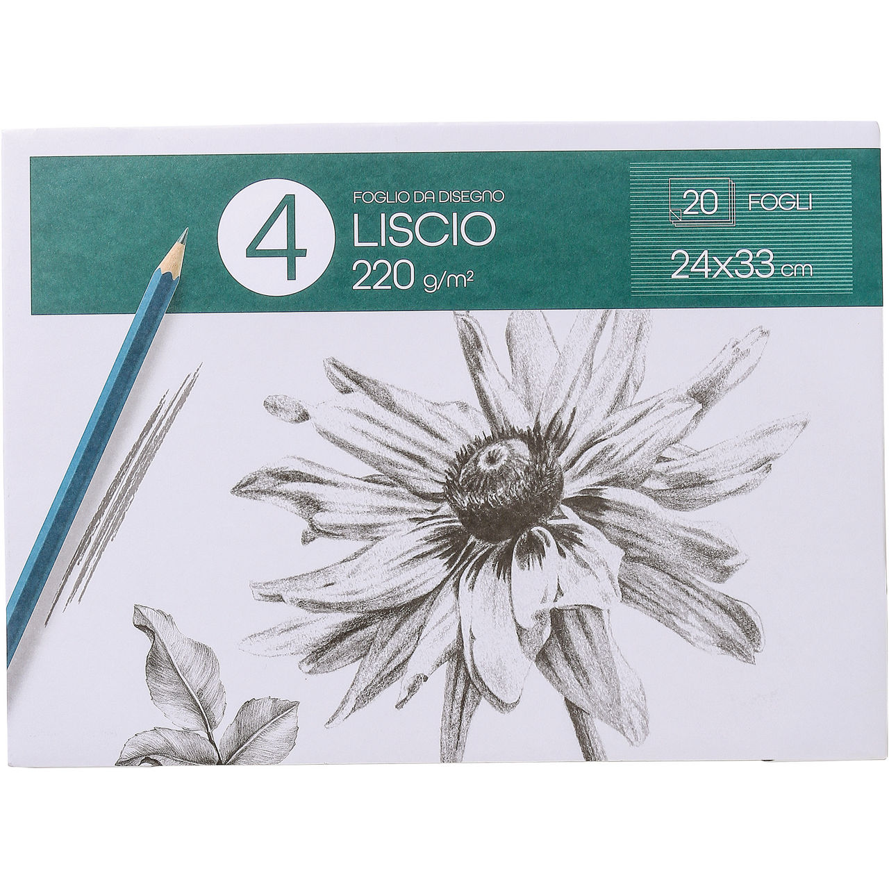 Album da disegno con angoli f4 24x33 220 gr 220 gr 20 fogli lisci - Immagine 01