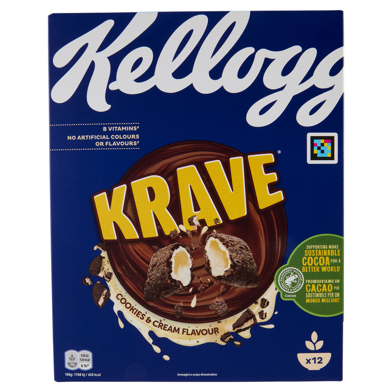 Cereali al cacao con ripieno al gusto di biscotto e crema 375 gr - Immagine 01