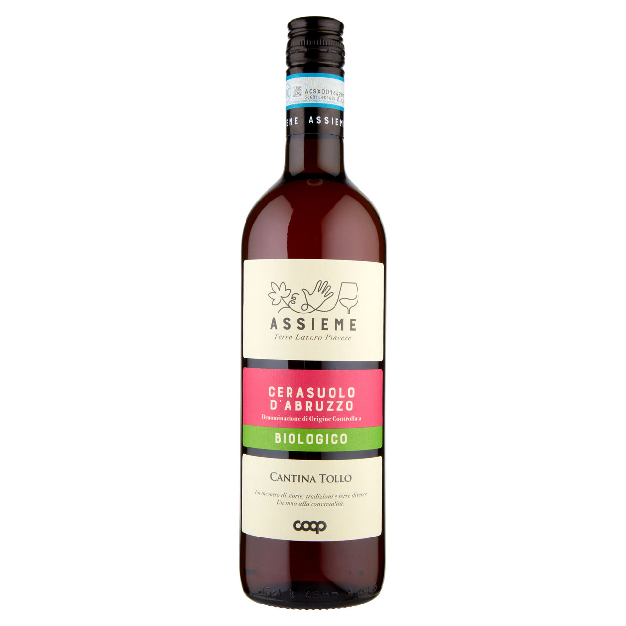 Vino rosato Cerasuolo d'Abruzzo DOC bio 750 ml - Immagine 01