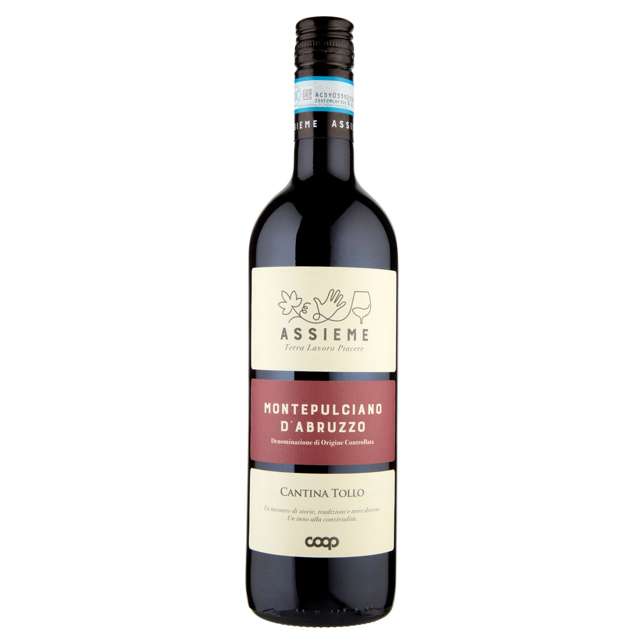 Vino rosso Montepulciano d'Abruzzo DOC 750 ml