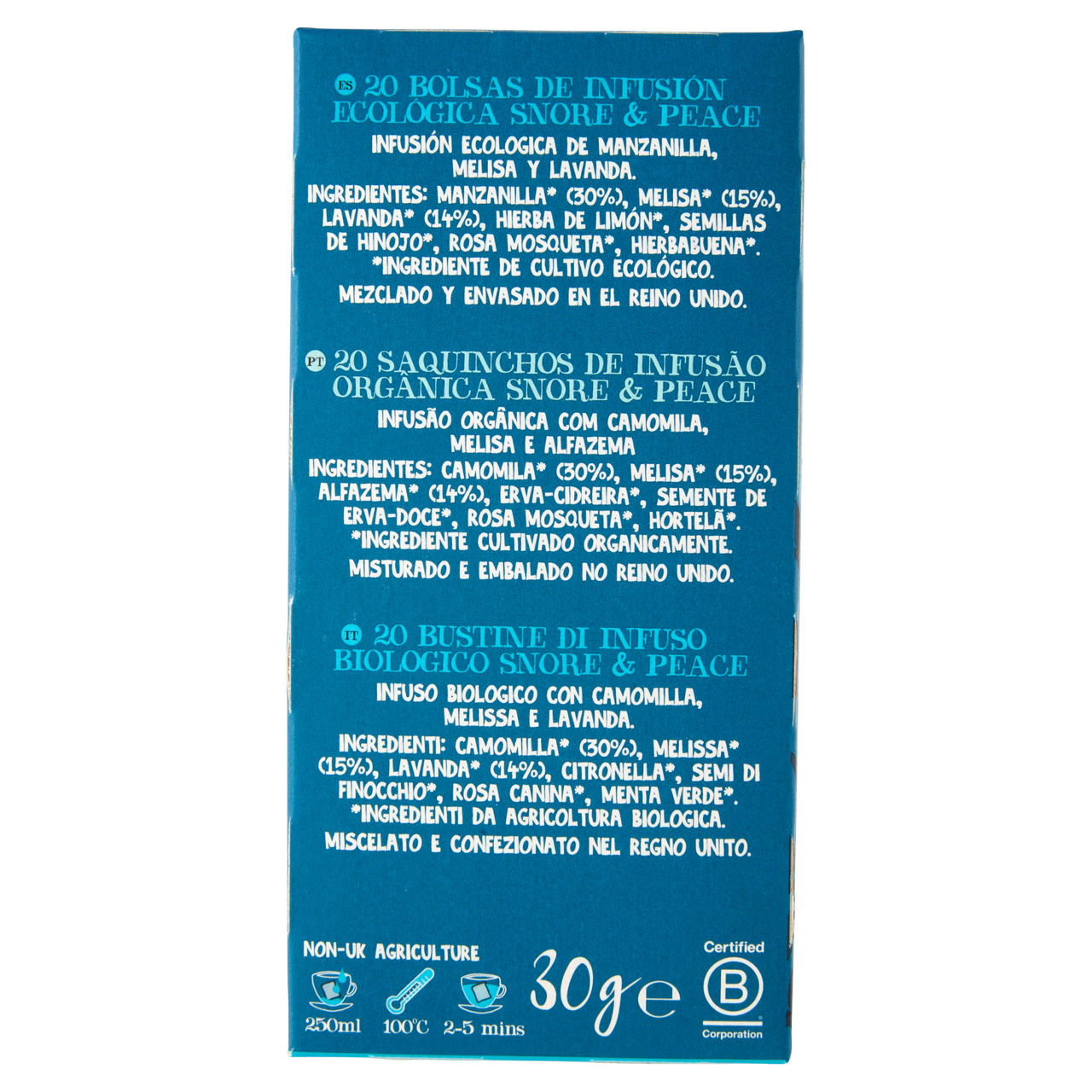 Infuso bio snore and peace camomilla melissa e lavanda 20 filtri - Immagine 31