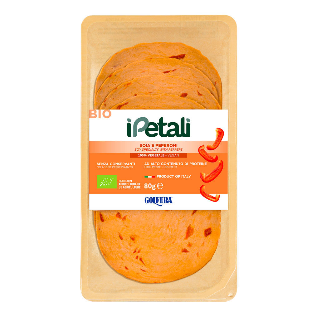 Affettato vegano soia e peperoni 80 gr - Immagine 01