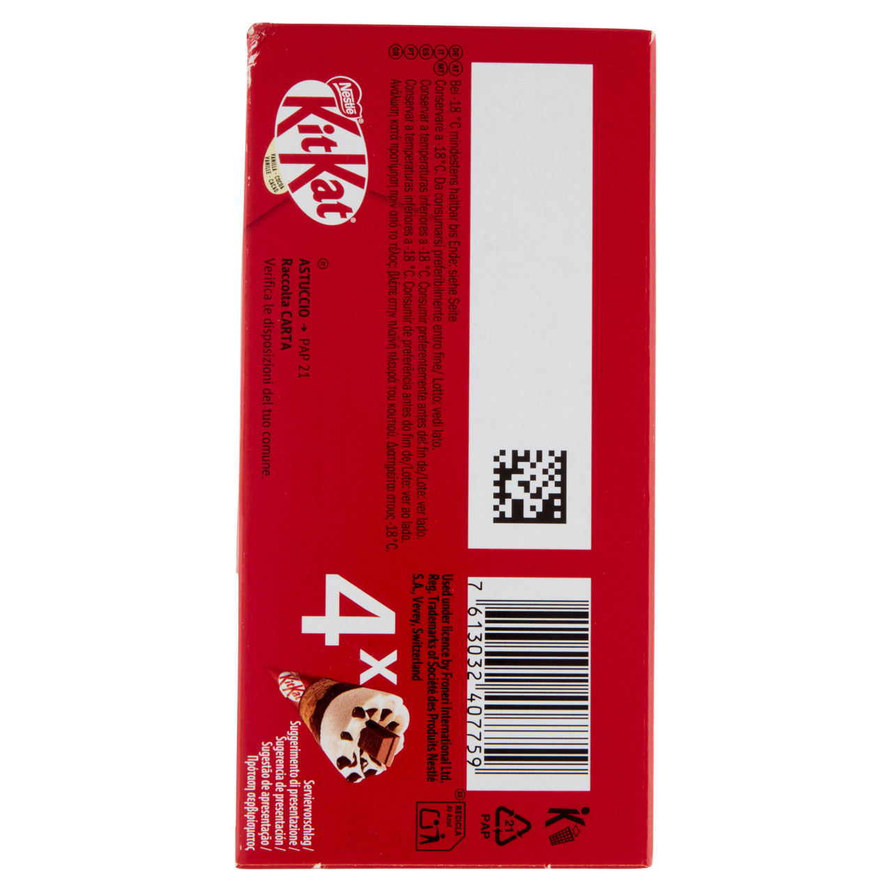 Cono gelato gusto vaniglia e cioccolato 4 pz 253 gr - Immagine 51